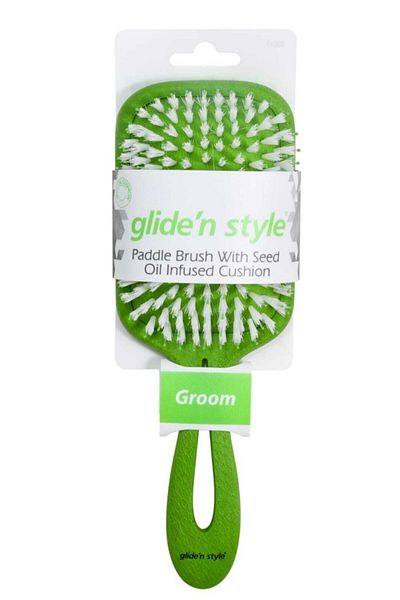 Glide'n Style Seed Oil Empted Padded Paddle Brush - Gs-243