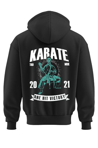 TOP GLORY Суитшърт с качулка и щампа „Карате Виктори“ - KARATE Sweat