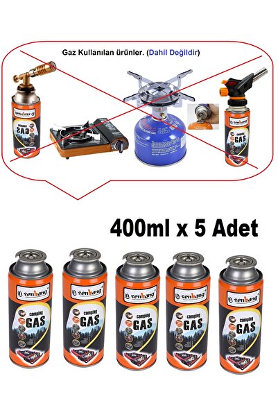 Depolife Kamp ocağı yedek tüp gazı Pürmüz torc Kafası için 5 adet kamp gaz tü...