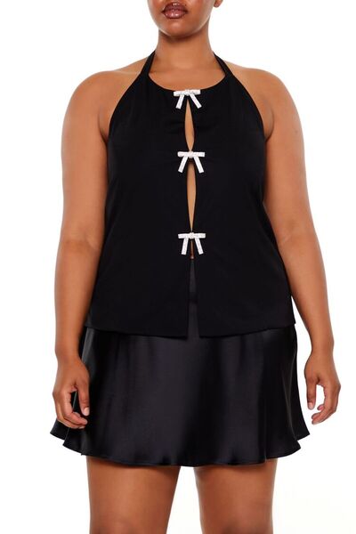 Forever 21 Plus Size Fiyonk Detaylı Bluz