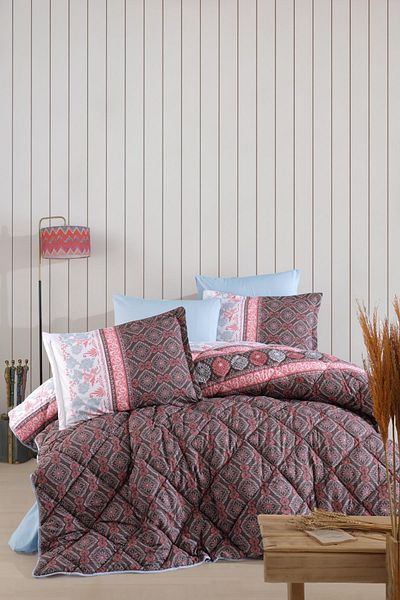 ROYAM Clasy 100% Cotton Ranforce Μονό Σετ ύπνου Izgi V1 Καφέ