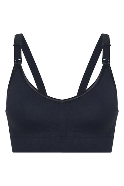 Blooming Blossom - Wire Free Nursing Bra - Black_S