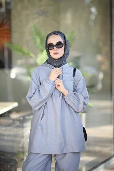 NS Moda Hijab Maya Suit Gray Model-534