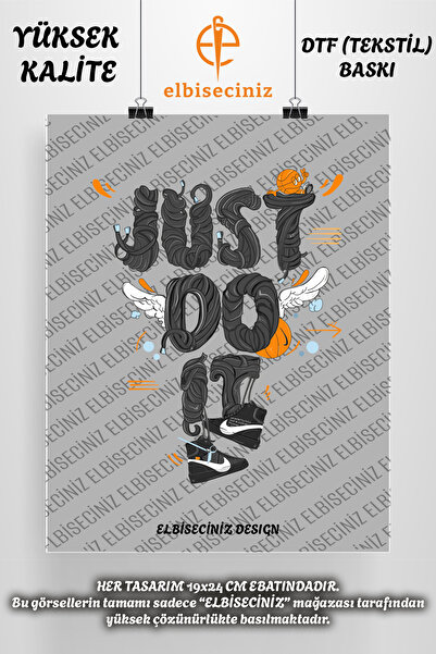 VİZYON İKRA طباعة نسيج DTF مميزة تحت عنوان "DO IT". يمكن لصقه بسهولة بالكي