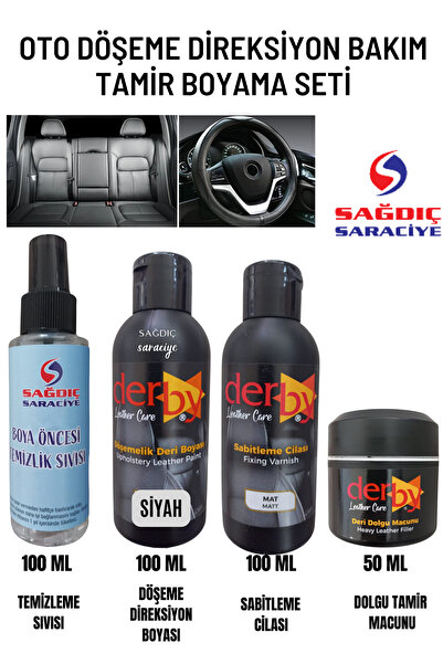 Sağdıç Saraciye Oto Full Macunlu Deri Döşeme Direksiyon Siyah Onarım Boyama B...