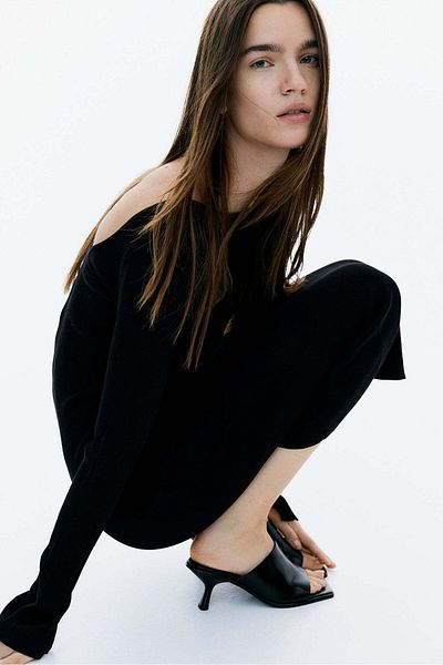 H&M Low-back rib-knit bodycon dress