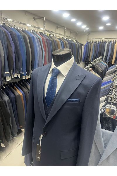 ENRICO MASAROTTI Winter Wool Flanel Men's Vest Suit