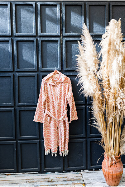 Kikoya Salmon Waves Terry Peshtemal Fabric - 100% Cotton, 285 Gsm, Light and ...