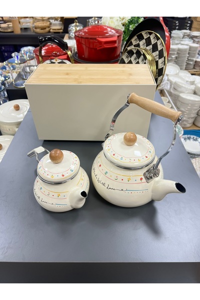 ACAR Made With Love Emaye Çaydanlık Takımı