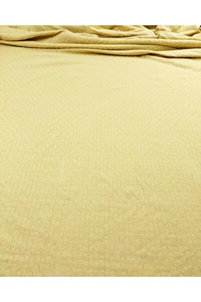 Kumaş Parça Sütlü Kahve Renkte Kendinden Desenli Örme (En 160 cm x Boy 160 cm)