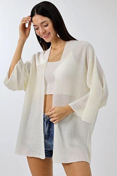 Devinka Kadın Kemik Mevsimlik Panço Hırka