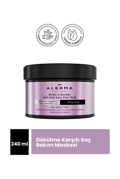 Alerma Biotin & Keratin Dökülme Karşıtı Saç Bakım Maskesi 240 ML