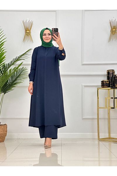 Enans Design Γυναικείο Hijab Σετ 2 τεμαχίων Τούνικ & Παντελόνι