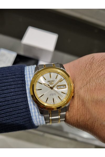 Seiko Seiko 5- Automatic Silver Dial Calendar Steel Bracelet 3 Atm Waterproof Men's Wristwatch