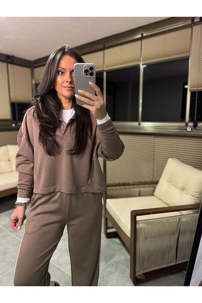 caddstore Mk Oysh 0184 Καφέ Modal Σετ