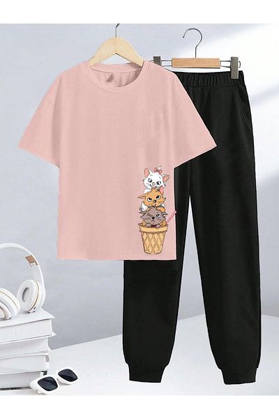 BENROMA Character Printed Children's Tracksuit Set