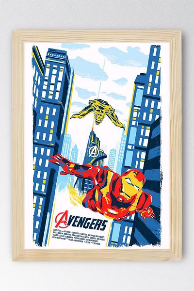 Saturn Πίνακας με κορνίζα Avengers - Πίνακας με αφίσα Iron Man Marvel