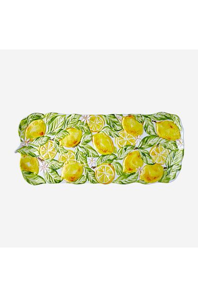 CHIARA ALESSI Capri Yellow Melamine Service Plate 48 Cm