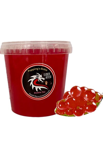 Ejder Ateşi Frambuaz Aromalı Bubble Tea Incileri 1000 Gr.-popping Boba-bubble Tea -tapyoka Incileri