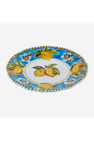 CHIARA ALESSI Capri Mavi Melamin Yemek Tabağı 28 Cm