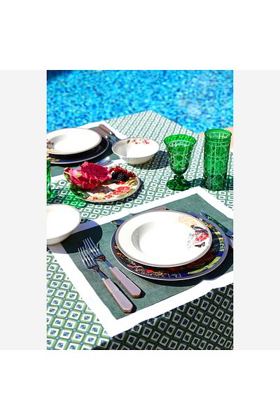 CHIARA ALESSI Magic Garden 21 Cm White Porcelain Pit Plate