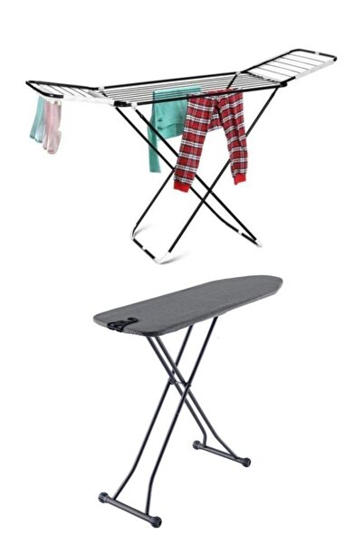 Digithome White Kurutma Askısı Çamaşırlık Ve Gigi Dolap İçi Ütü Masası KMU17009-19 - UBS15024