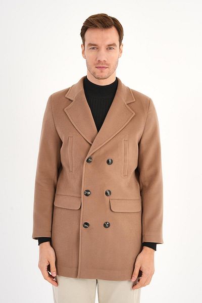 Deri Company Palton pentru bărbați Regal Beige dublu