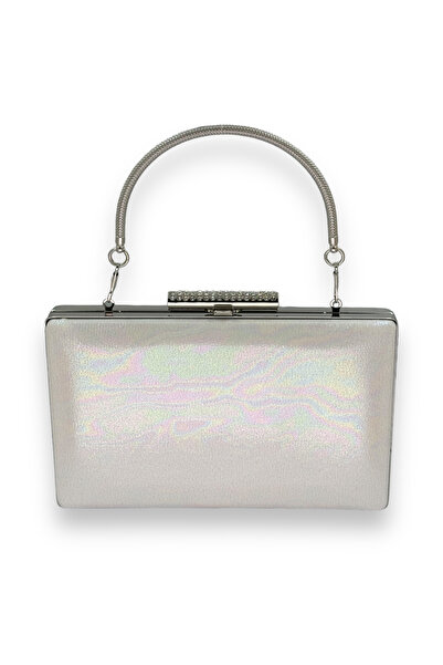 Wedding Fashion Блестяща сатенена вечерна чантичка - седефено екрю, вносно по...