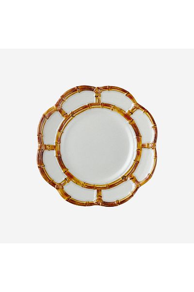 CHIARA ALESSI Bamboo White Melamine Breakfast Plate 23 Cm