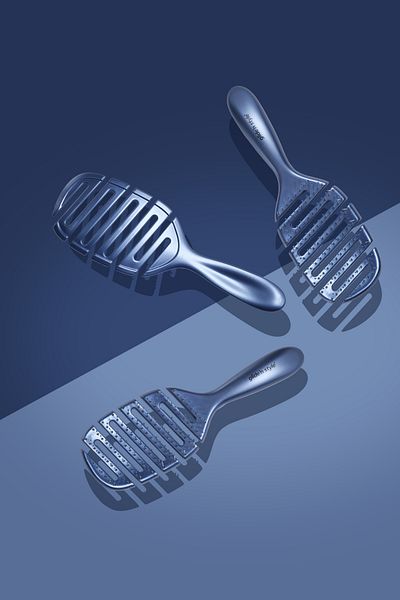 Glide'n Style Elastic Hair Brush - Channeled Design