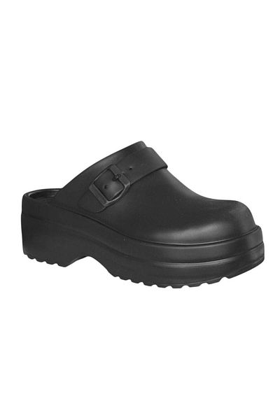 Akınal Bella E443 Black Women's Perforated Sabo Slippers