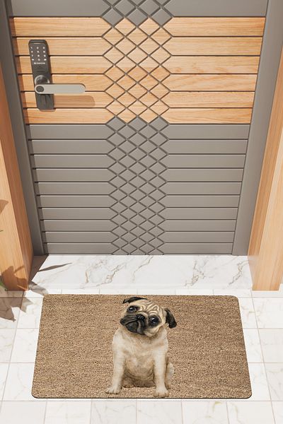 Rugmood Modern Digital Printing Dog Pug Door Mat