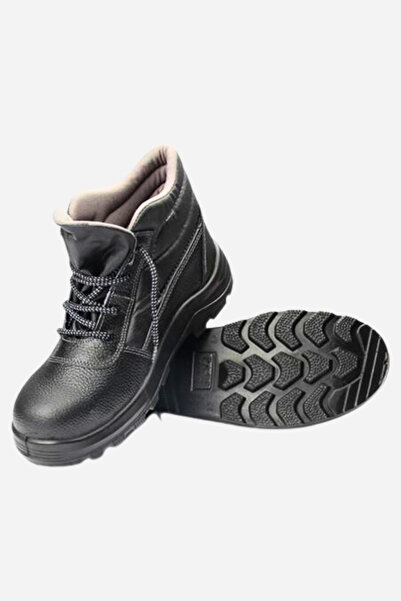 Mert Giyim Siyah Deri Çelik Burun Bot