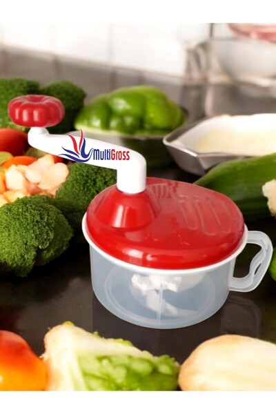 Multiamo Mg 3 Bıçaklı Çevirme Kollu Pratik Mutfak Robotu Sebze Doğrayıcı Miks...