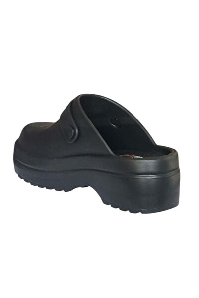 Akınal Bella E443 Black Women's Perforated Sabo Slippers