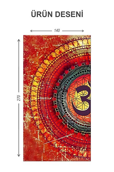 Doruklar Home Collection Blackout Light Proof Blackout High Quality Modern Patterned 2 Blades Background Curtain 140 X 270 Nes Series