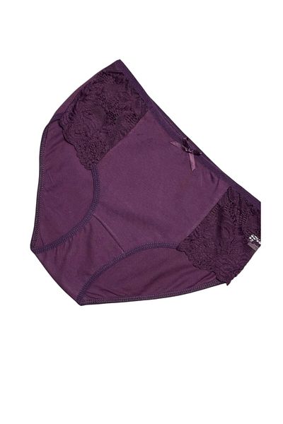 Gizli Butik Chiloți de damă din bumbac cu dantelă laterală violet