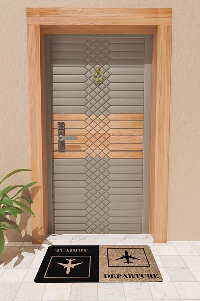 Rugmood Modern Digital Printing Airplane Themed Door Mat
