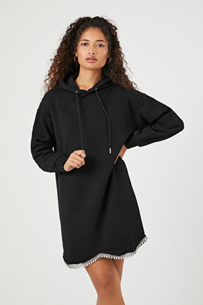 Forever 21 Sweatshirt Taş Detaylı Elbise