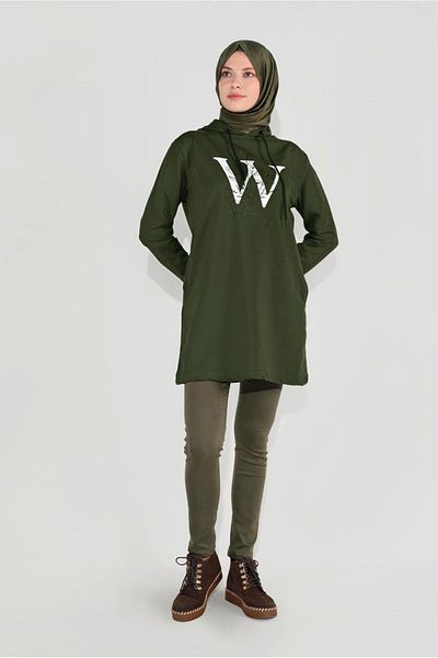 TRENDTESETTÜR Hooded Printed Tunic 4001