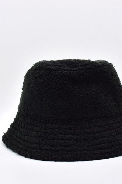 Külah Women's Black Boucle Fisherman Hat