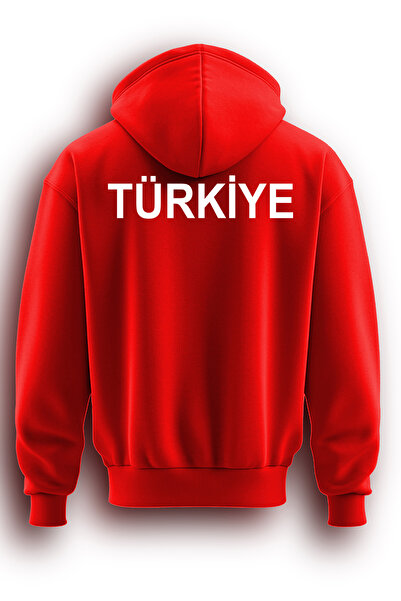 TOP GLORY Turkey Printed Hooded Sweatshirt - 3 String Raster, Turki̇ye55501