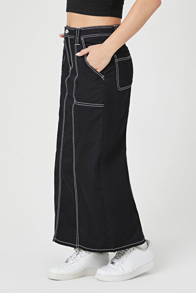 Forever 21 Twill High-Rise Maxi Etek