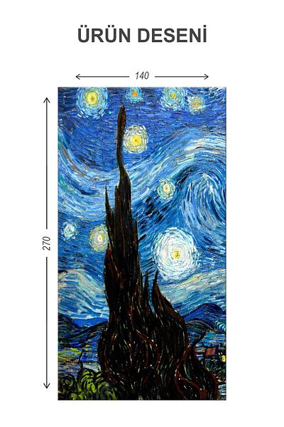 Doruklar Home Collection Blackout Light Proof Blackout High Quality Modern Patterned 2 Blades Background Curtain 140 X 270 Nes Series