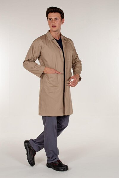 Mert Giyim Beige Gabardine Men's Work Apron
