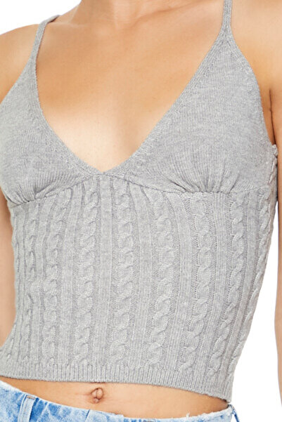 Forever 21 Triko Crop Askılı Bluz