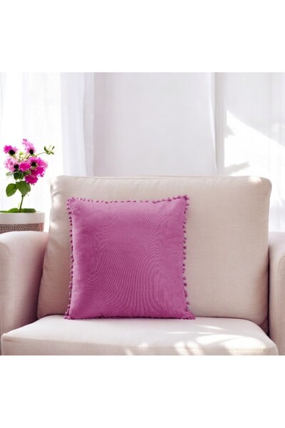 ASDİVA غطاء وسادة منفوش باللون الفوشيا مع خيارات اللون والحجم، بانوراما مزخرف...