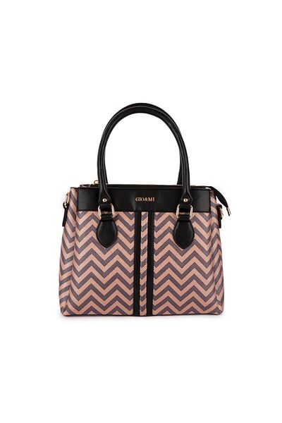 gio&mi Powder Zigzag Elvin Shoulder and Hand Bag