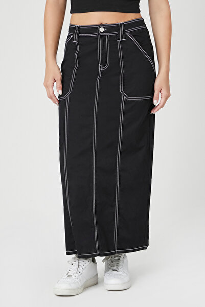 Forever 21 Twill High-Rise Maxi Etek