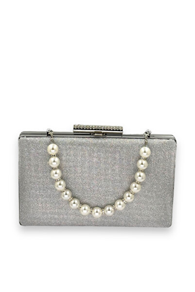 Wedding Fashion Mâner de perle gri argintiu cu model laser - rochie de seară ...